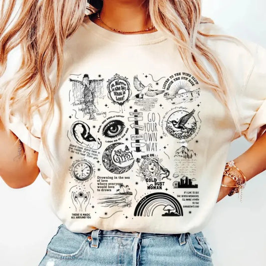 Stevie Nicks Tracklist Shirt, Stevie Nicks T Shirt, Unisex Short Sleeve Tee Cotton Fit Top Hoodie, Sweatshirt