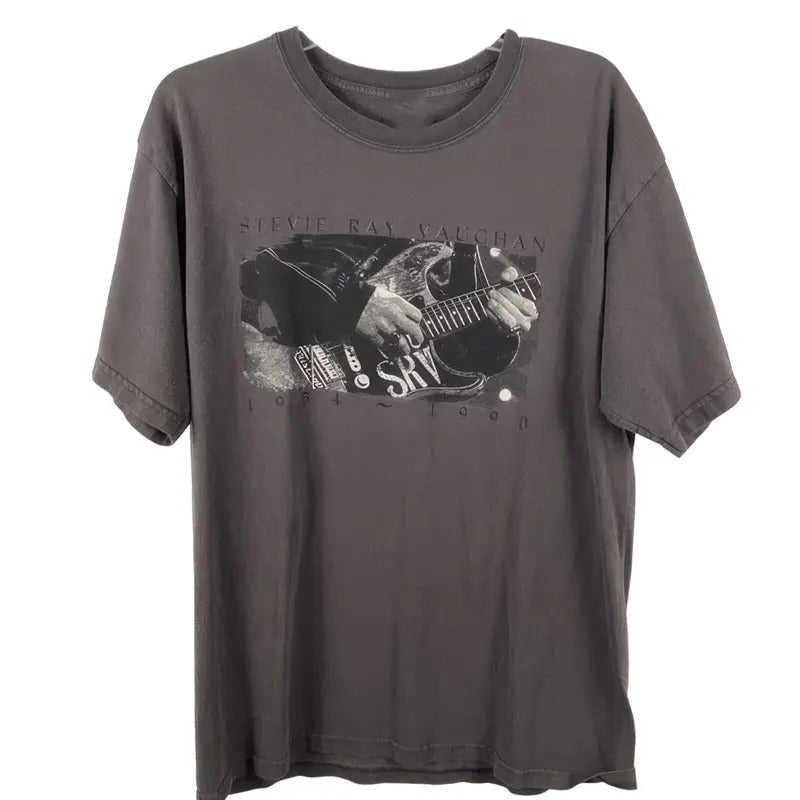 Stevie Ray Vaughan T-Shirt Collection in Charcoal Tone - Featuring 2001 Guita Hoodie, Sweatshirt | InkThreadWorks.com