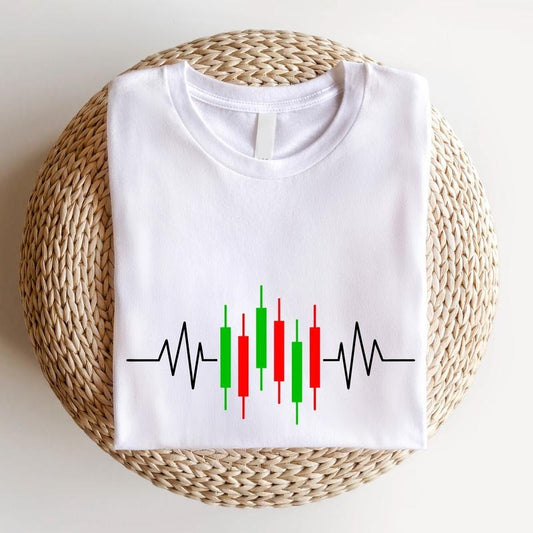 Stock Trader Shirt, Trading Heartbeat T-shirt, Gift Tee For Investor, Trader Birthday Short Sleeve, Unisex Financial...