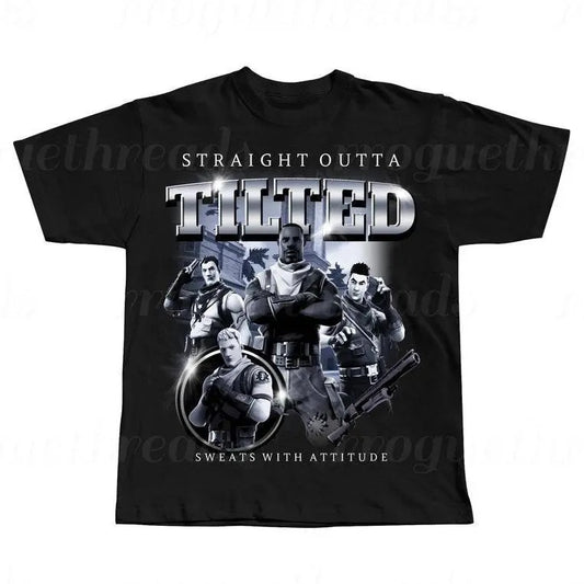 Straight Outta Tilted NWA Shirt, Funny shirt, Bootleg rap tee shirt, Oldschool rap tee, Vintage graphic tee, Meme shirt, Funny gift idea full size, shirt trend