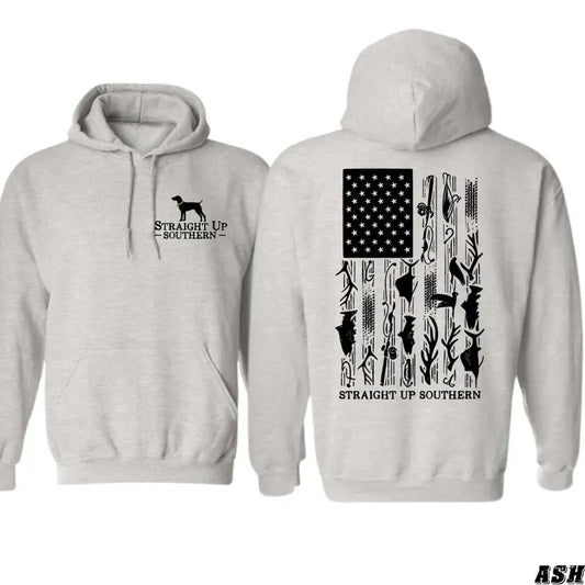 Straight Up Southern Hoodie - Patriotic American F_707 , Multiple Colorways - Full Size Range