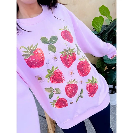 Strawberries Graphic Top