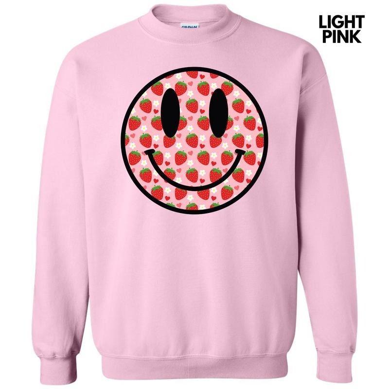 Strawberry Happy Face Sweatshirt 'NLB' T-Shirts, Hoodie | InkThreadWorks.com
