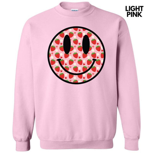 Strawberry Happy Face Sweatshirt 'NLB' T-Shirts, Hoodie | InkThreadWorks.com