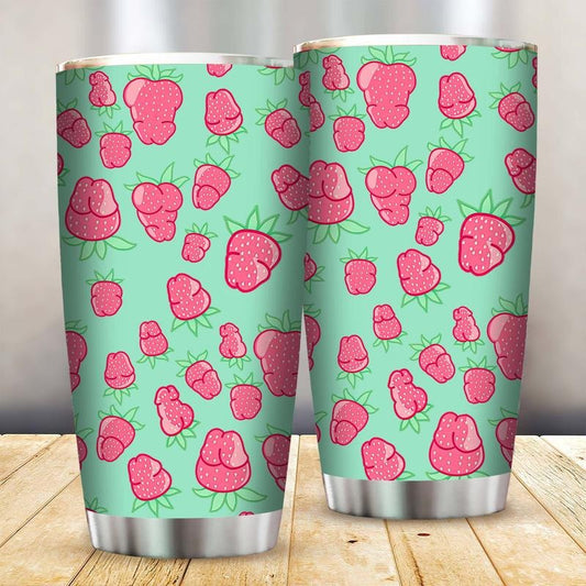Strawberry Peens Pattern Tumbler 20 oz or 30 oz Drinkware , Printed in the USA, Handy for Coffee and Tea [Sale up to 60%]...