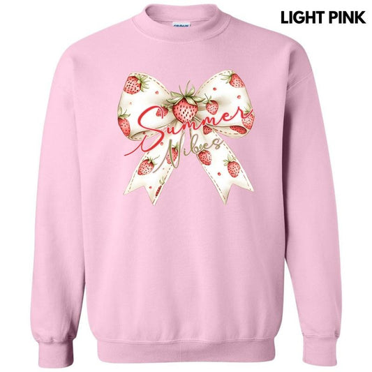 Strawberry Summer Bow Sweatshirt 'NLB' T-Shirts, Hoodie | InkThreadWorks.com