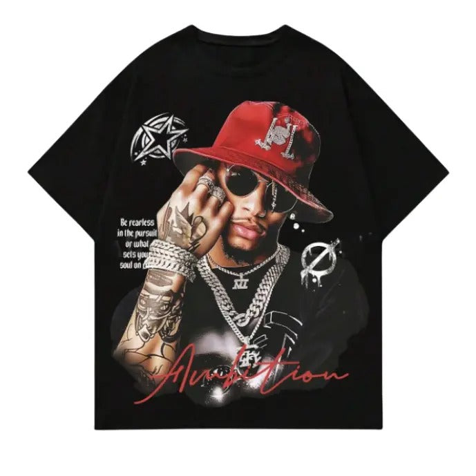 Street Life Men's Portrait Print Short Sleeve T-Shirt Casual For Spring Tshirt, Sweatshirt, Hoodie Size S- 3XL,Gift For...