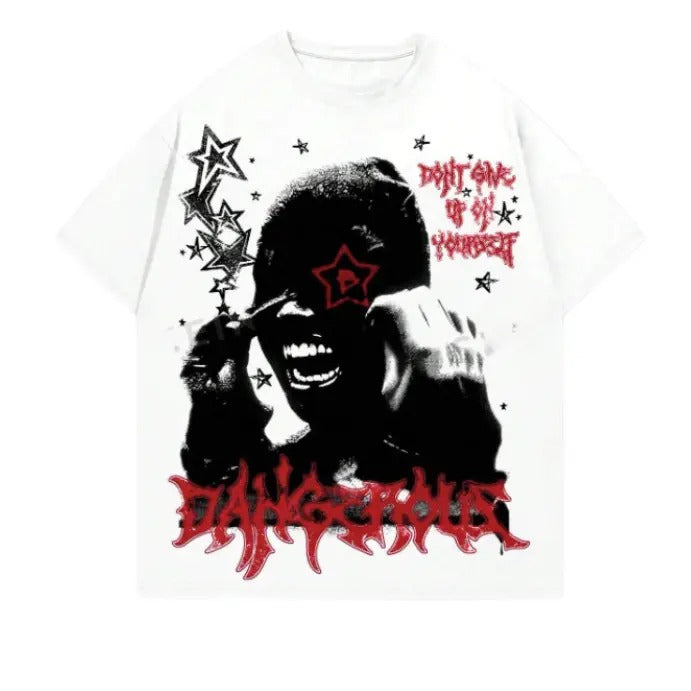 Street Life Men's Printed Short Sleeve T-Shirt, Suitable For Daily Wear In Spring Tshirt, Sweatshirt, Hoodie Size S-...