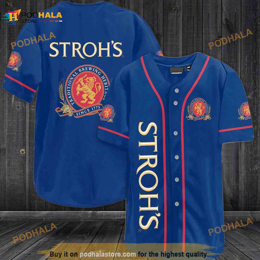 Stroh’s Since 1775 Beer 3D Baseball Jersey
