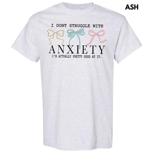 Struggle With Anxiety Gildan Short Sleeve T-Shirt Hoodie, Sweatshirt | InkThreadWorks.com