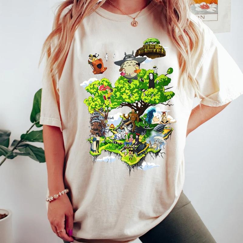 Studio Ghibli All Characters T-shirt, Sweatshirt, Hoodie, GB401 | InkThreadWorks.com