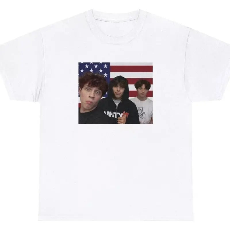 Sturniolo Triplets T Shirt Funny USA Flag Fan Merch Humor Novelty Tee