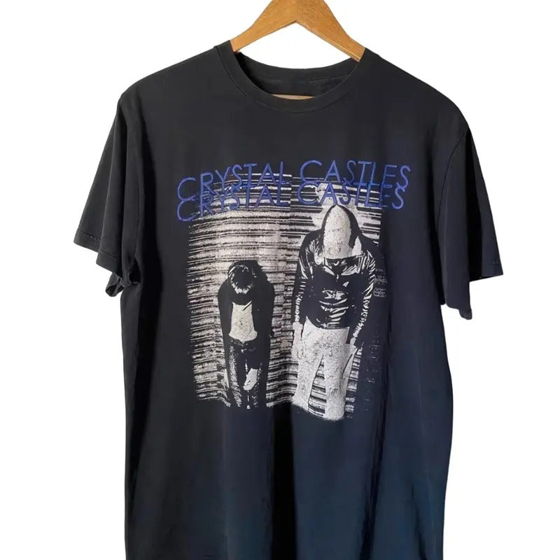 Stylish Crystal Castles Tee Unisex Graphic Print T-Shirt Collection in Cotton