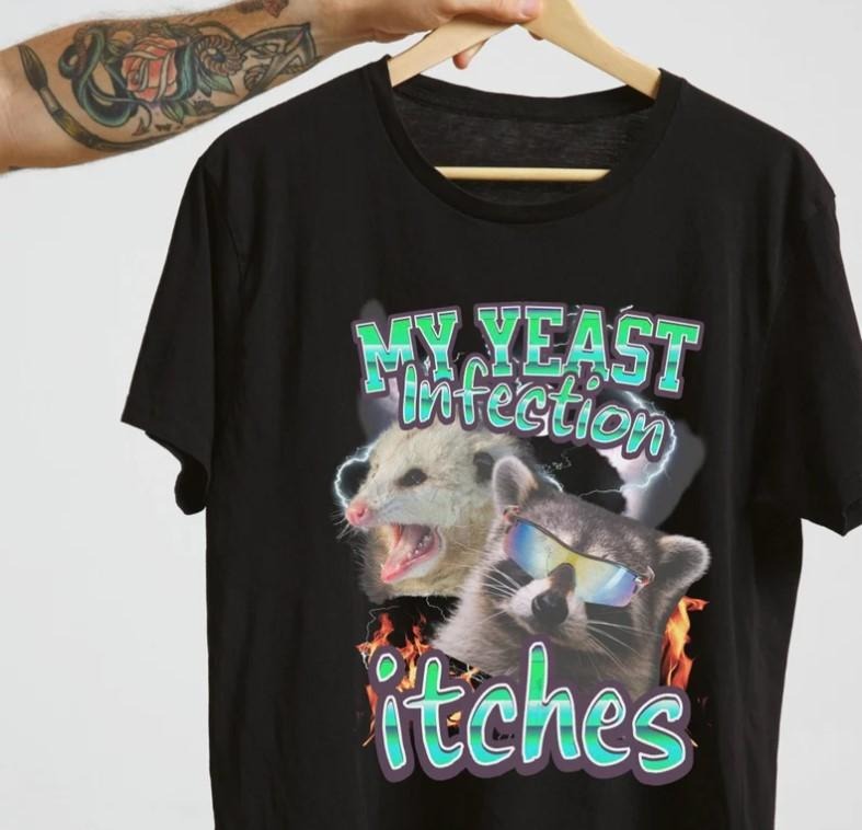 Stylish My Yeast Infection Itches shirt,funny teen meme shirt, Funny Shirt Hoodie, Sweatshirt | InkThreadWorks.com