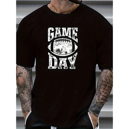 Stylish Plus Size Men's Graphic Print T-Shirt for Game Day - Plus Size T-Shirts with Relaxed Fit, Soft Fabric, and Vibrant Colors - Perfect for Casual Wear and Sports Events Made in USA