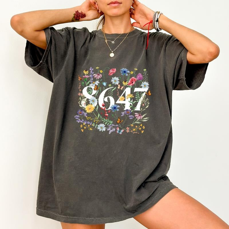 Subtle 8647 Comfort Colors Shirt, Subtle FDT T-shirt, Sarcastic Wildflower Outfits, Sarcastic Women Clothing, Anti MAGA Graphic Tee, Womenswear