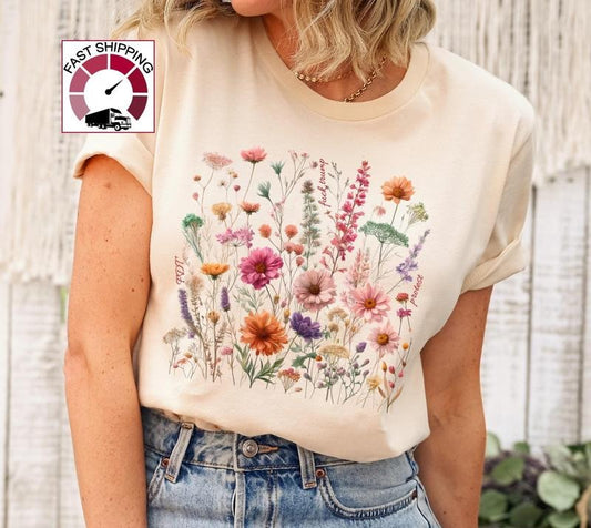 Subtle Floral Trump shirt,Trump Floral Shirt,Protest Trump tshirt,Resist Trump tee,FDT tshirt,Trump Apparel,Trump Outfit...