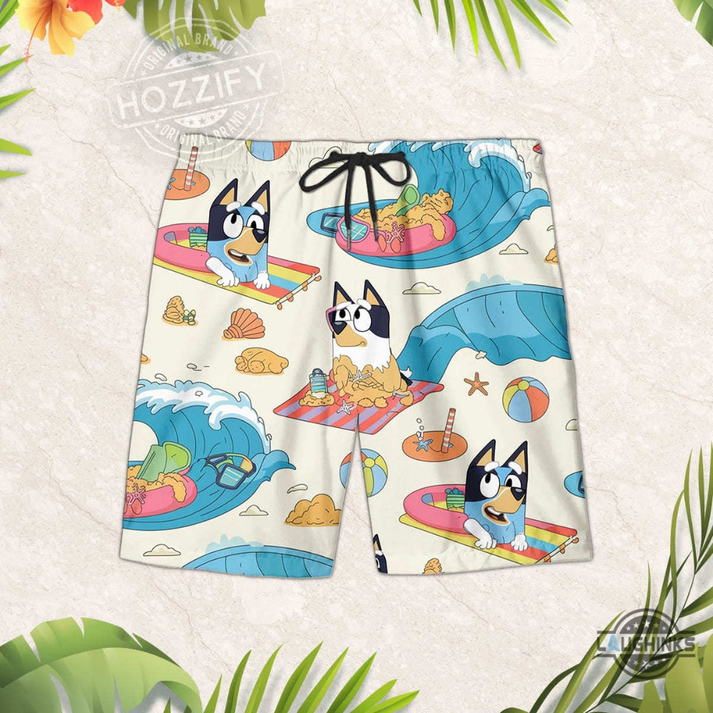 Summer Bluey Hawaiian Shirt And Shorts Bandit Heelers Rad Dad Cool Dad Club Birthday Gift