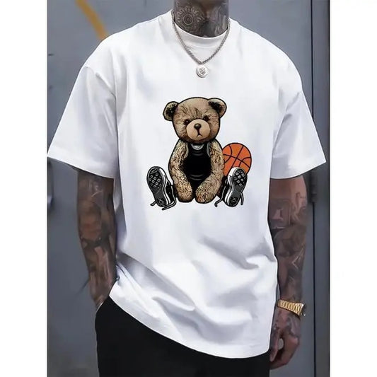 Summer Essential Tees - Men's Casual Short Sleeve Print T-Shirt for Warm Weather