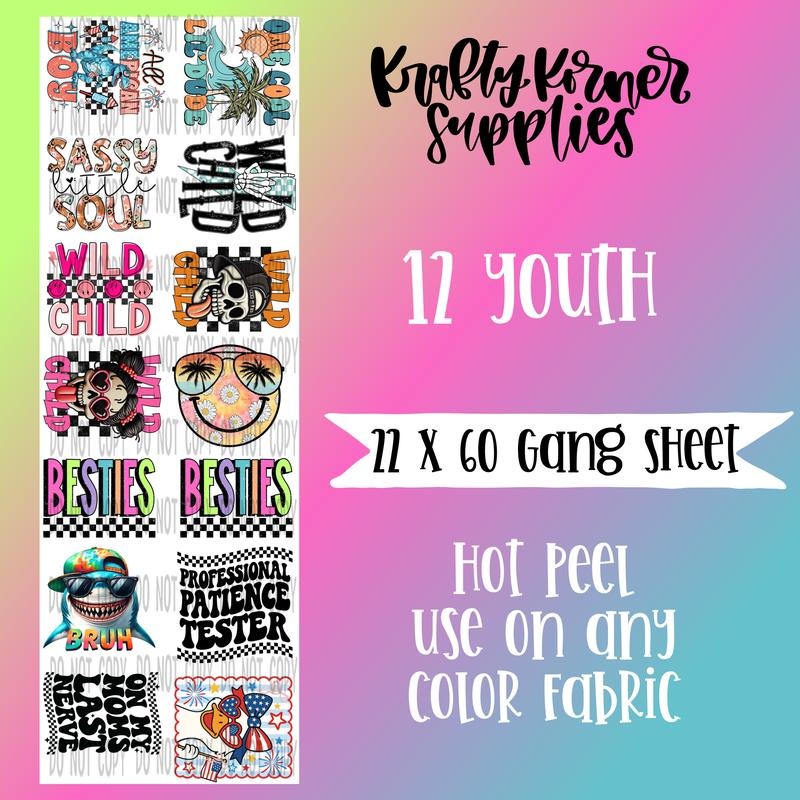 Summer Fun DTF Transfer Gang Sheet, 22 x 60 T-Shirts, Hoodie, Sweatshirt | InkThreadWorks.com