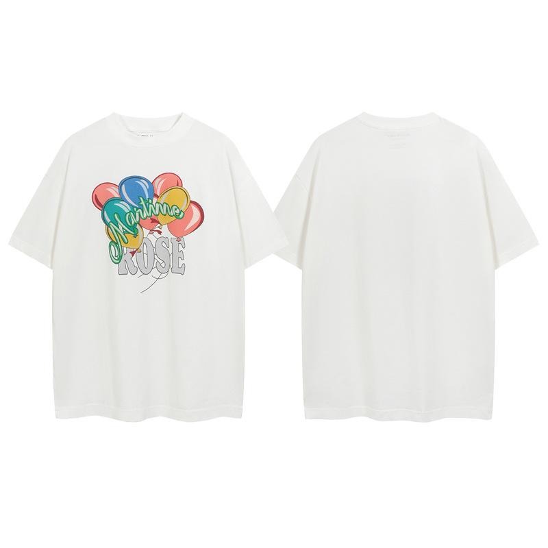 Summer New Martine Rose Fashion Brand Balloon Letter Men and Women Same Style Couple Loose Short Sleeve T-shirt Hoodie,...