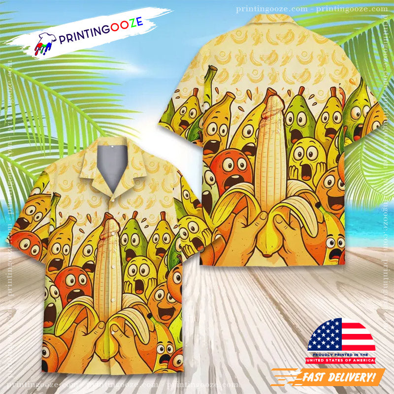 Summer Party Banana Tropical Summer Beach Hawaiian Shirt