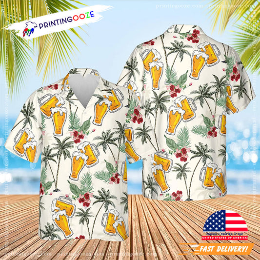 Summer Tropical Beer Happy National Drink Beer Hawaiian Shirt
