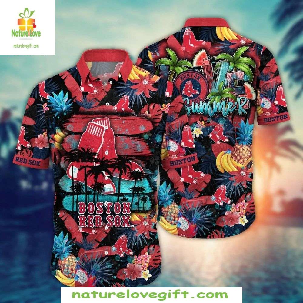 Boston Red Sox Hawaiian Shirt Summer Vibes MLB Baseball Apparel