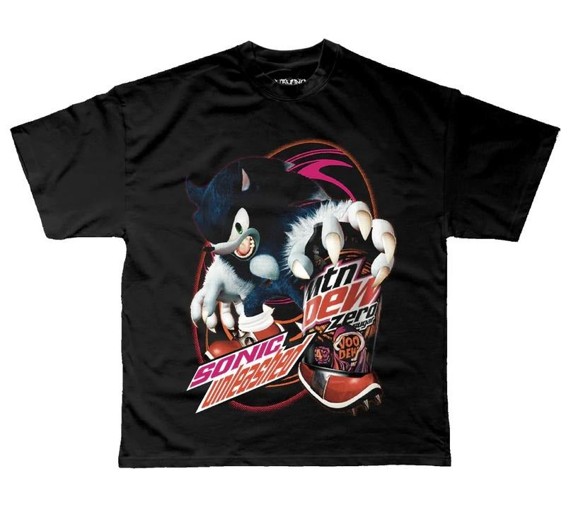 Sunic Unleashed Mountain Dew Zero Shirt, 90s Retro Shirt, Funny, y2k, Graphic Tee, Streetwear Menswear Hoodie, Sweatshirt