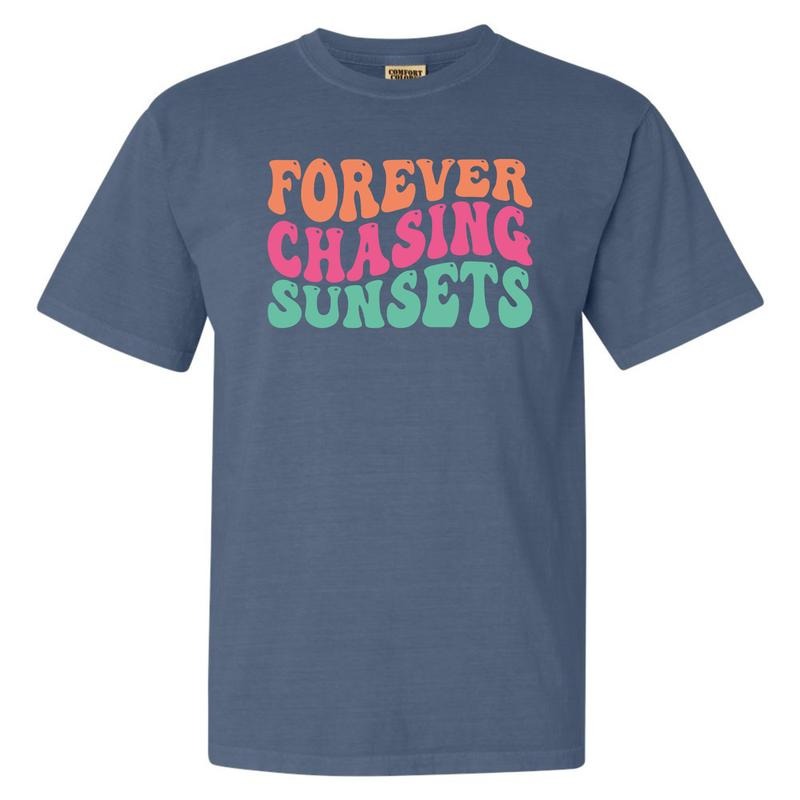 Sunset Chaser Comfort Colors T-Shirt 'NLB' Hoodie, Sweatshirt | InkThreadWorks.com