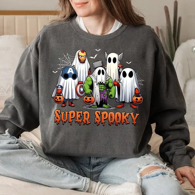 Super Spooky Shirt, Happy Halloween 2024 Hoodie, Sweatshirt | InkThreadWorks.com