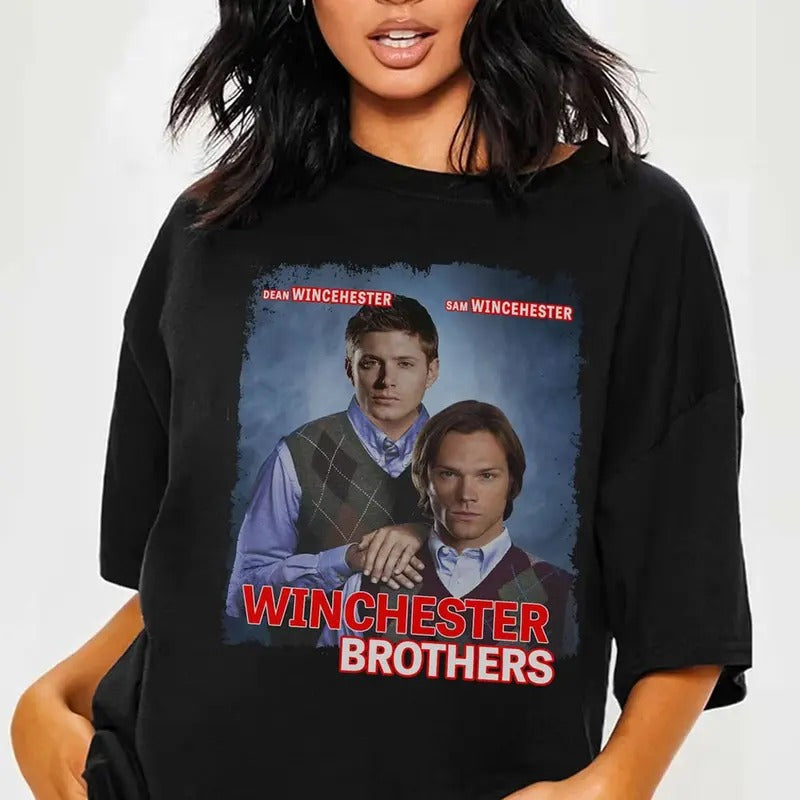 Supernatural Winchester Brothers T-Shirt Hoodie, Sweatshirt | InkThreadWorks.com
