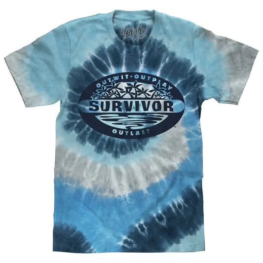 Survivor Logo Outwit Outplay Outlast Tie Dye T-Shirt - Moonbeam Tie Dye Hoodie, Sweatshirt | InkThreadWorks.com