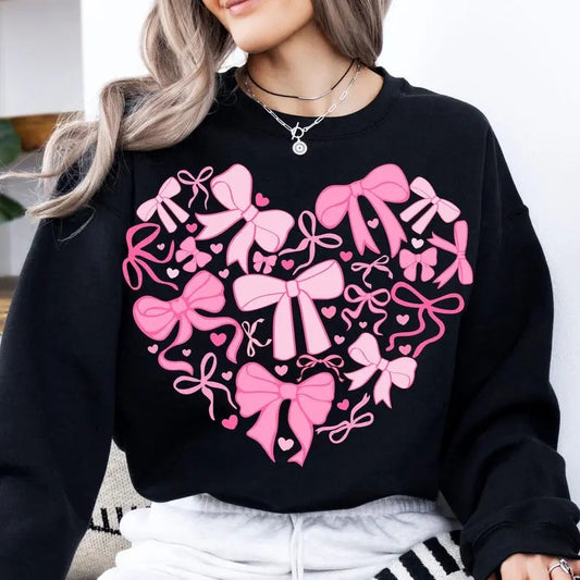 Coquette Valentine Heart T-shirt/Sweatshirt, Valentine T-shirt/Sweatshirt, Valentine love T-shirt/Sweatshirt, Girls...