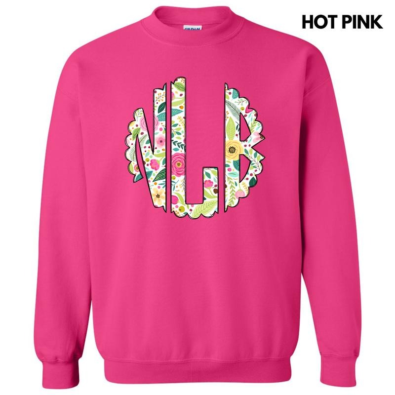 Sweet As Can Be Monogram Sweatshirt 'NLB' T-Shirts, Hoodie | InkThreadWorks.com