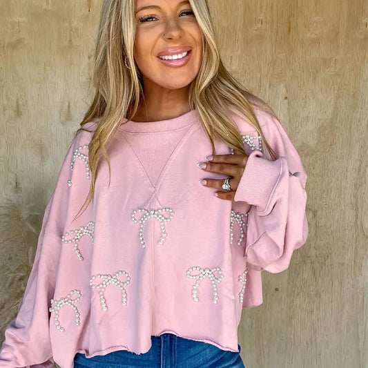 Sweet As Can Be Pink Bow Detail Pullover T-Shirts, Hoodie, Sweatshirt | InkThreadWorks.com