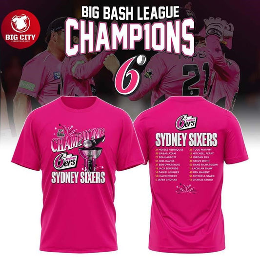 Sydney Sixers Big Bash League 2026 Champions Two Sided Shirt
