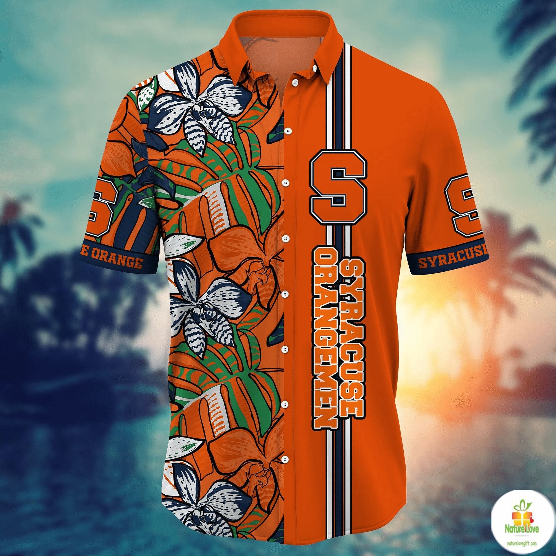 Syracuse Orange NCAA Hawaiian Shirt Sandcastles Aloha Shirt