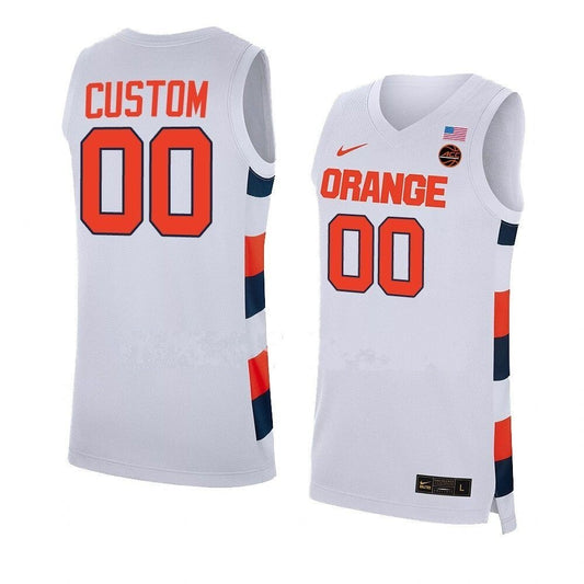 Syracuse Orange Custom College Basketball Replica Jersey White_conew1