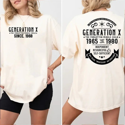T-SHIRT Generation X Custom Year New Version, Custom Year Of Birth Shirt, Christmas Generation X T Shirt