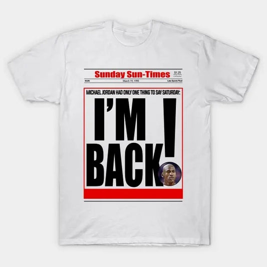 T Shirt Kobe I'm Back Graphic Unisex T-Shirt Menswear Top