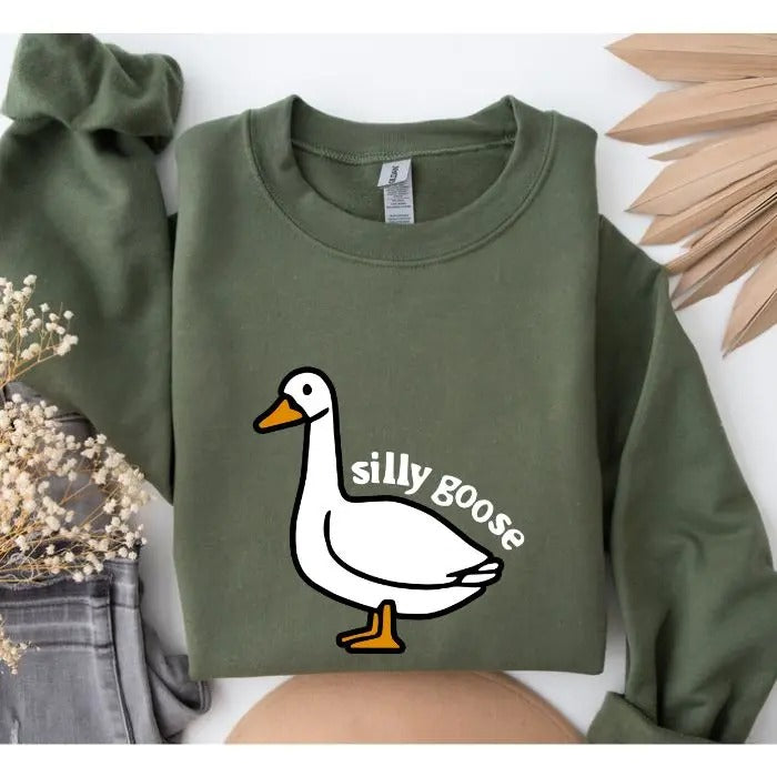 Duck Silly Goose Christmas Sweatshirt/T-Shirt, For Men, For Women