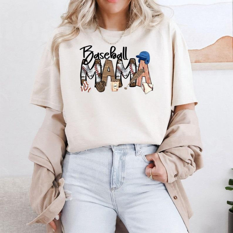 T-ball Mama Mom, Baseball Mom Shirt, Baseball Shirt For Women, Sports Mom Shirt Hoodie, Sweatshirt | InkThreadWorks.com