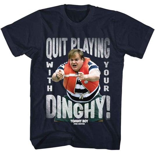 Tommy Boy - Quit Playing - American Classics - Navy Adult Short Sleeve T-Shirt