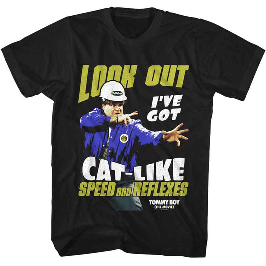Tommy Boy - Cat Like - American Classics - Solid Black Adult Short Sleeve T-Shirt