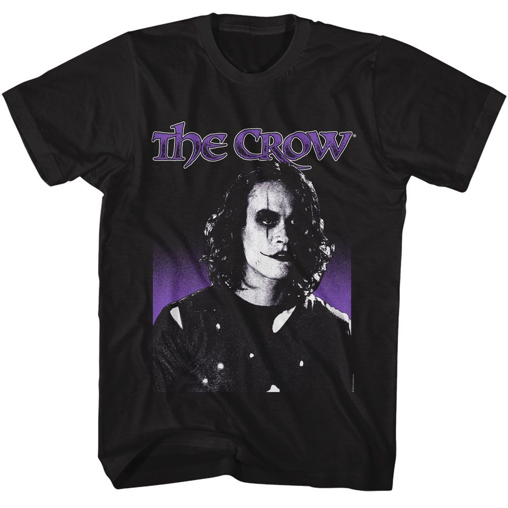 The Crow - Logo And Draven - American Classics - Solid Black Adult Short Sleeve T-Shirt