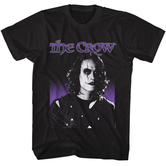 The Crow - Logo And Draven - American Classics - Solid Black Adult Short Sleeve T-Shirt