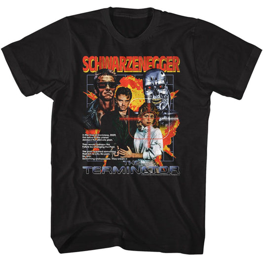 Terminator - Dynamic Collage - American Classics - Solid Black Adult Short Sleeve T-Shirt
