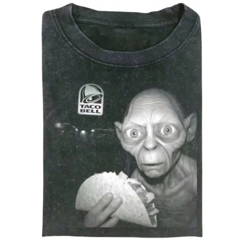 THE LORD OF THE RINGS T-SHIRT, GOLLUM Taco Bell Comfort Colors Shirt, Movie Shirt, Funny Halloween Shirt, Unisex T-Shirt, Gift For Men Women