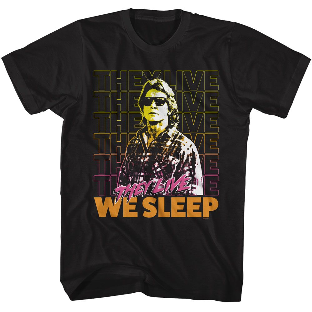 They Live - Nada We Sleep - American Classics - Solid Black Adult Short Sleeve T-Shirt